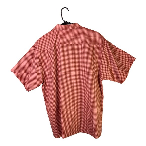 Tommy Bahama Silk Shirt Salmon Pink Button Up Short Sleeve Mens Medium - Picture 3 of 4